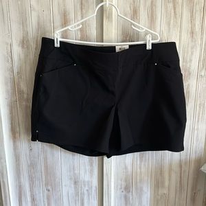 INC black midrise shorts